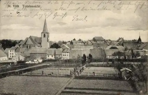 Ak Saint Vith Sankt Vith Wallonien Lüttich, Gesamtansicht