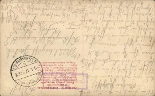 Ak Liebespaar, Tennisplatz, Tennisschläger