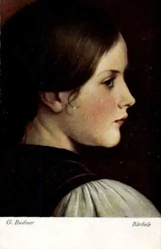 Künstler Ak Buchner, G., Bärbele, gemaltes Porträt