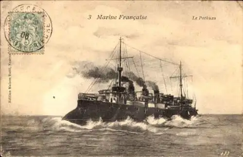 Ak Französisches Kriegsschiff, Le Pothuau, Marine Française