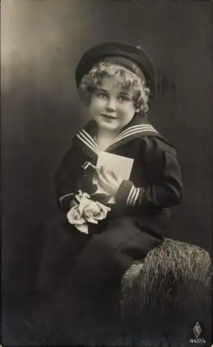 Ak Kind in Matrosenuniform, Porträt