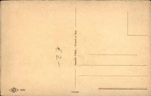 Ak Heiligenbild Sancta Cecilia, Engel mit Harfe