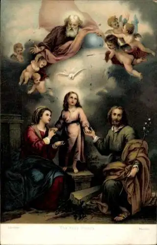 Künstler Ak Heilige Familie, Maria, Josef, Jesus, Engel
