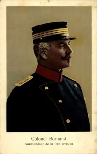 Ak Schweizerische Armee, Colonel Bornand Kommandant der 1. Division
