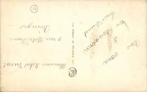 Ak Frohes Neujahr, Oldtimer mit Blumenschmuck