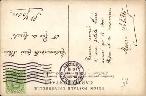 Ak Mädchen mit Puppe, Porträt, Spielzeug