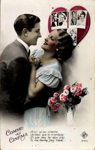 Ak Grendelbruch Elsass Bas Rhin, Mann und Frau schauen sich verliebt an