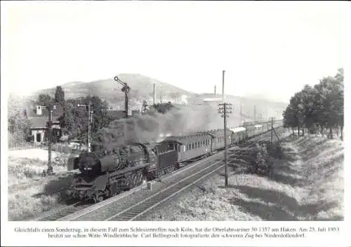 Ak Niederdollendorf Königswinter am Rhein, Oberlahnsteiner 50 1357 mit Sonderzug zum Schlesier...