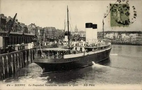 CPA Dieppe Seine Maritime, Paquebot Newhaven
