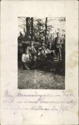 Ak  Ränkam Furth im Wald, Männer posieren vor Bäumen.