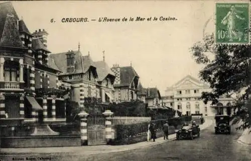 Ak Cabourg Calvados, Avenue de la Mer, Casino