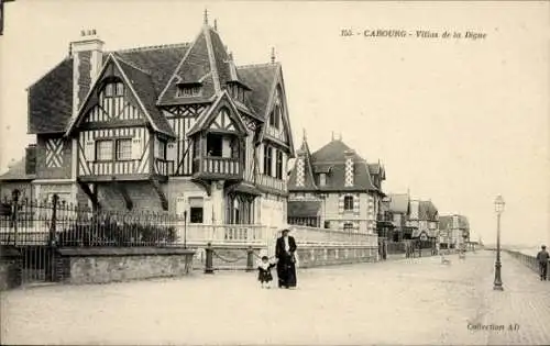 Ak Cabourg Calvados, Villas de la Digue