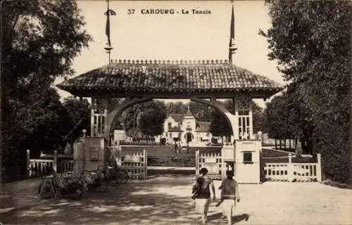 Ak Cabourg Calvados, Le Tennis