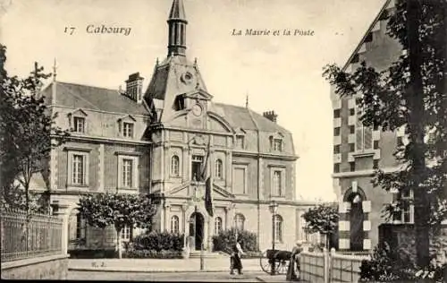Ak Cabourg Calvados, Rathaus, la Poste