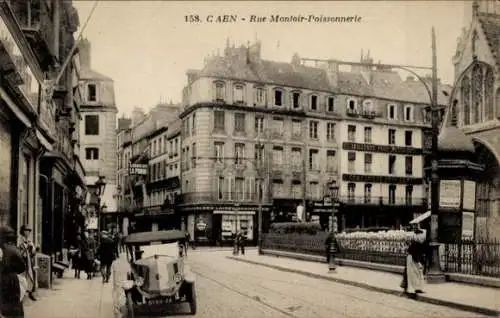 CPA Caen Calvados, Rue Montoir-Poissonnerie