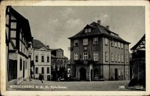 Ak Kynšperk nad Ohří Königsberg an der Eger Region Karlsbad, Sparkasse