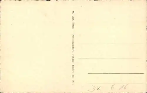 Ak Tonder Dänemark, Stadtansicht, Gebäude, Straßenlaternen, Menschen