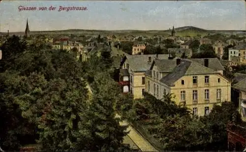 Ak Gießen an der Lahn Hessen, Blick von der Bergstraße