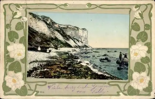 Passepartout Ak Chorzelin Osternothafen Świnoujście Swinemünde Pommern, Strand