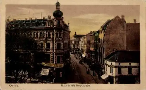 Ak Krefeld am Niederrhein, Hochstraße