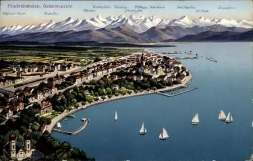Ak Friedrichshafen am Bodensee, Gesamtansicht