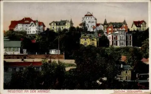 Ak Neustadt an der Weinstraße, Blick auf die südliche Villenpartie