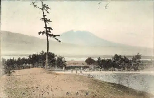 Ak Japan, Flusspartie, Berg