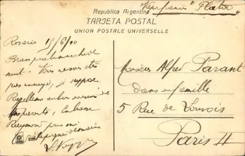 Ak Rosario de Santa Fé Argentinien, Monument Garibaldi