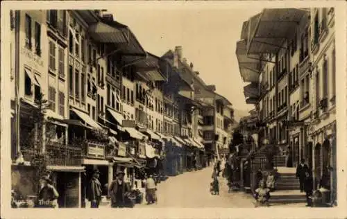 Ak Thun Kanton Bern Schweiz, Hauptstraße