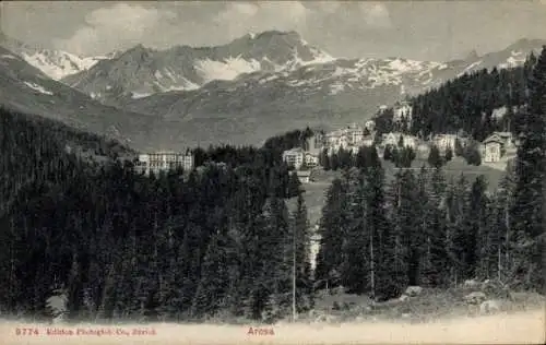 Ak Arosa Kanton Graubünden Schweiz, Berge, Hotels, Natur, Postkarte,  Zürich