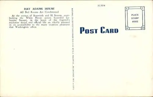 PC Washington DC USA, Hay Adams House
