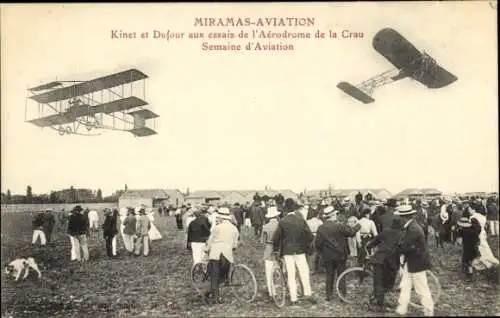 CPA Miramas-Aviation, Kinet et Dufour aux essais de l'Aerodrome de la Crau