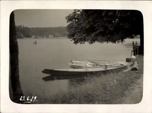 Foto Ak Ohorn in Sachsen, Kind, Ruderboote