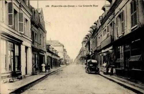 CPA Fauville en Caux Seine Maritime, La Grande Rue