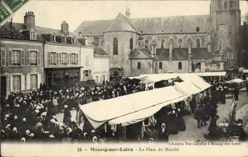 CPA Meung sur Loire Loiret, Place du Marché