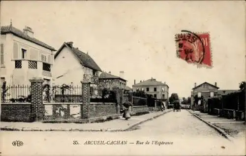Ak Arcueil Cachan Val de Marne, Rue de l'Esperance