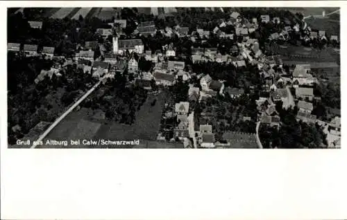 Ak Altburg Calw im Schwarzwald, Fliegeraufnahme