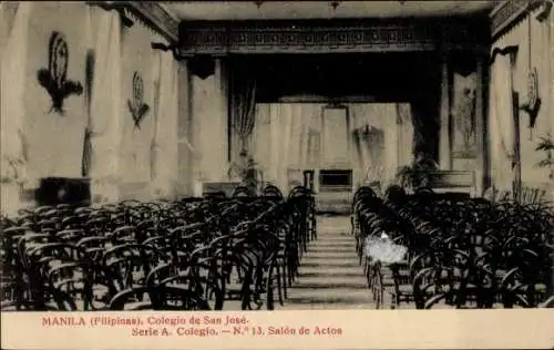 Ak Manila Philippinen, Colegio de San Jose, Salon de Actos