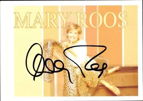 Foto Ak Mary Roos, Autogramm