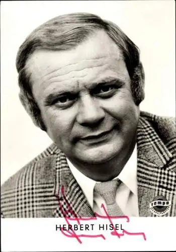 Ak Sänger Herbert Hisel, Portrait, Autogramm