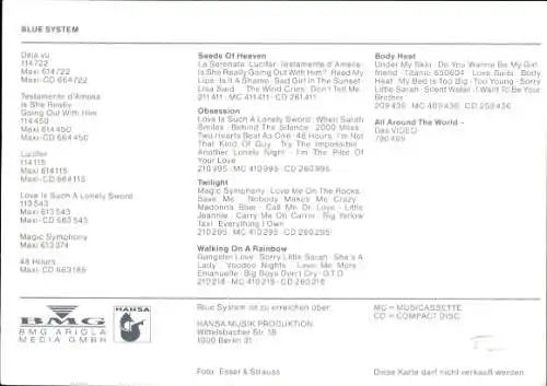 Ak Dieter Bohlen, Blue System, Portrait, Autogramm