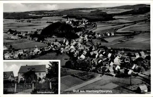 Ak Wernberg Köblitz in der Oberpfalz, Gesamtansicht, Schlenzkurheim St. Michael
