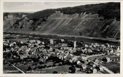 Ak Trittenheim an der Mosel, Fliegeraufnahme