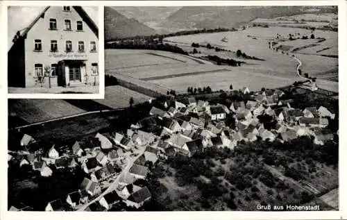 Ak Hohenstadt in Württemberg, Luftaufnahme, Gasthof zur Krone, ländliche Umgebung, Weinberge