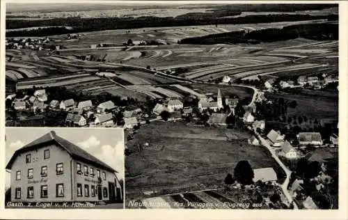 Ak Villingen Schwenningen im Schwarzwald, Luftaufnahme, Gasthaus Engel, ländliche Umgebung