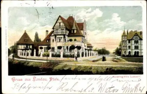 Ak Landau in der Pfalz, Nordring, Villa Ludowici