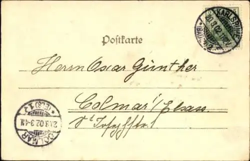 Ak Karlsruhe in Baden, Kaiserstraße