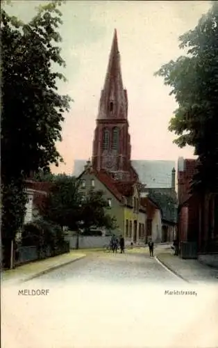 Ak Meldorf in Holstein, Marktstraße, Kirche