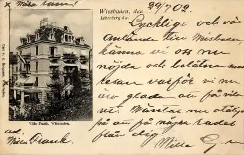 Ak Wiesbaden in Hessen, Villa Frank, Leberberg 6a