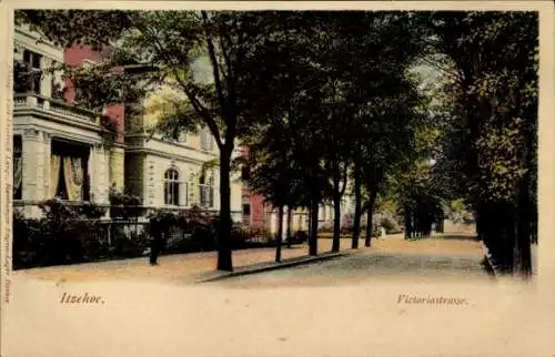 Ak Itzehoe in Holstein, Victoriastraße, Allee